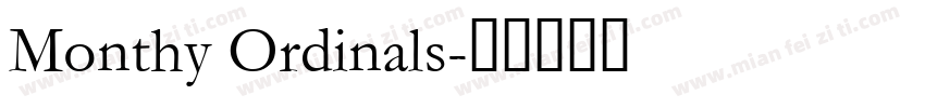 Monthy Ordinals字体转换